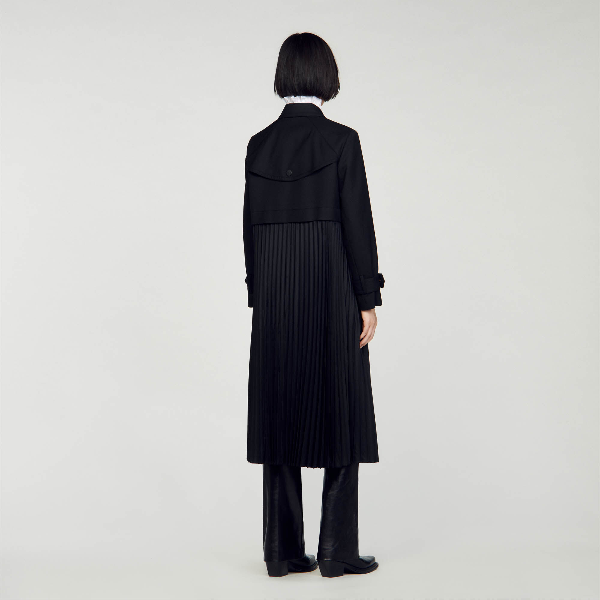 Trenchcoat met plooien