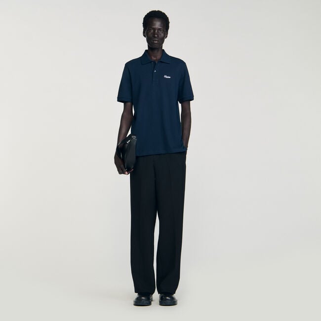 Poloshirt van piqué katoen