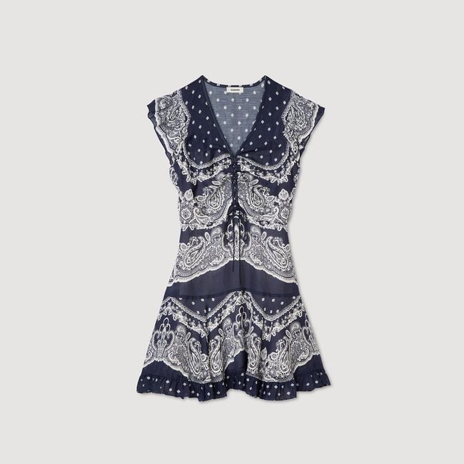 Korte jurk bandana print