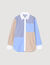 Overhemdblouse mix strepen