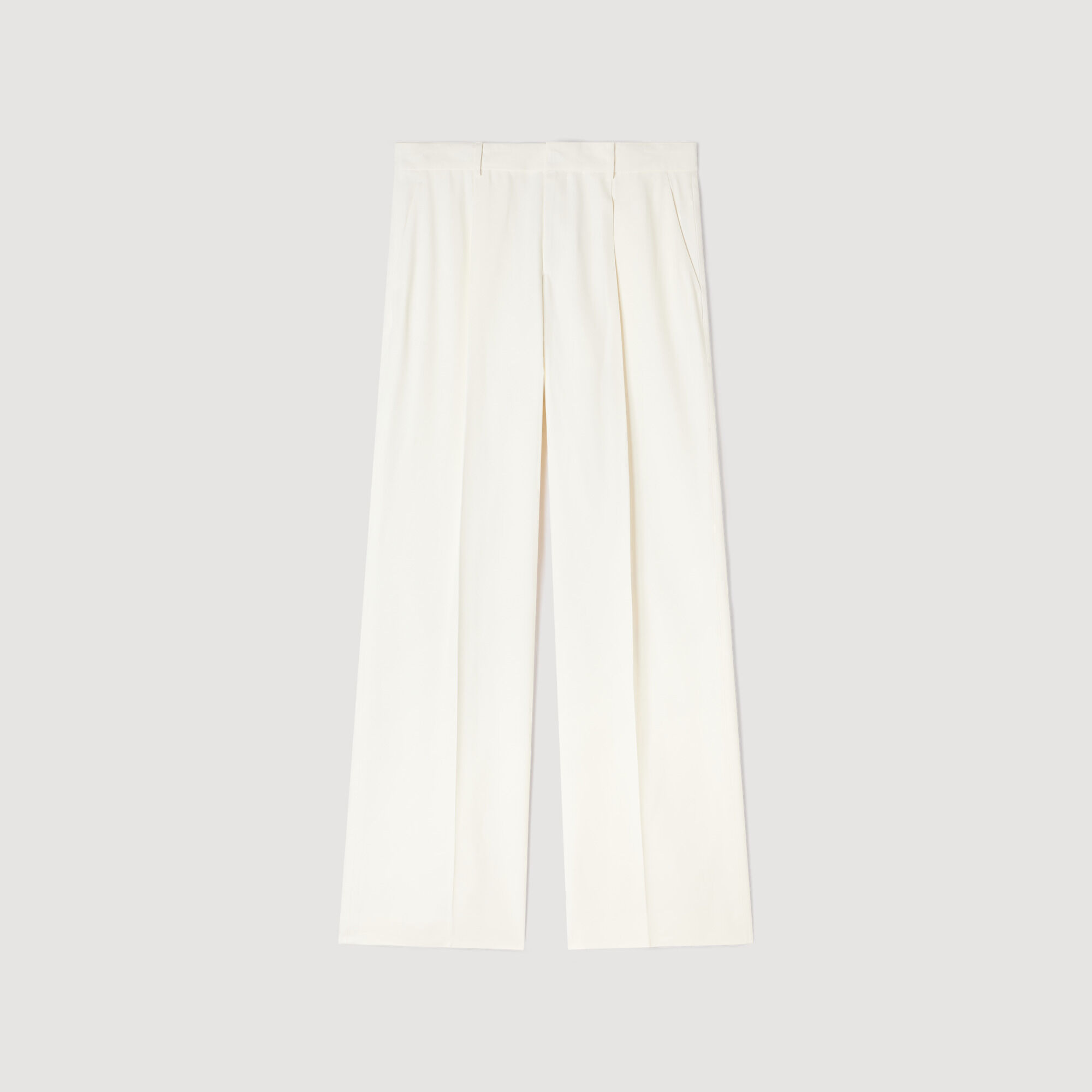 Wijde pantalon van soepele viscose