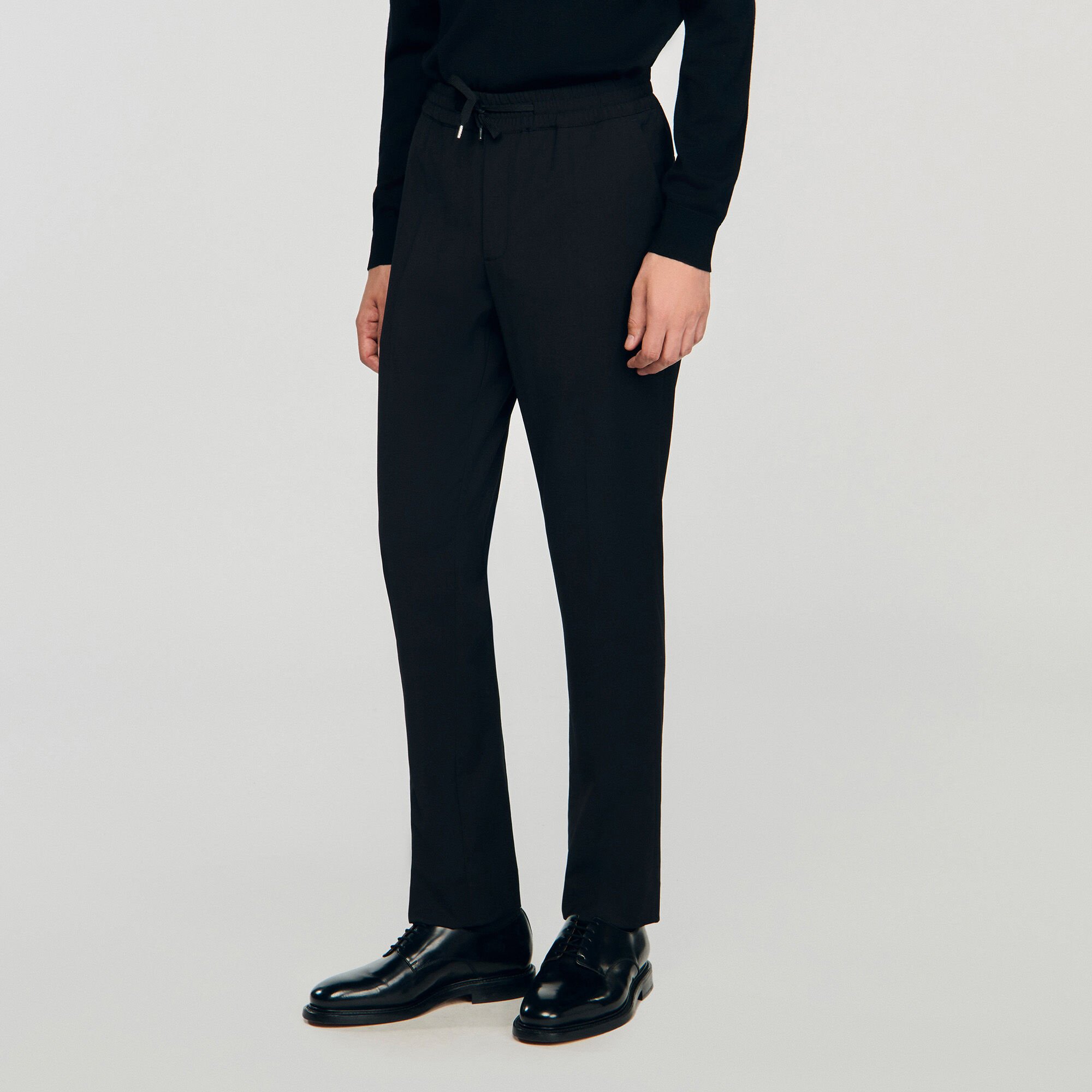 Rechte pantalon met elastiek