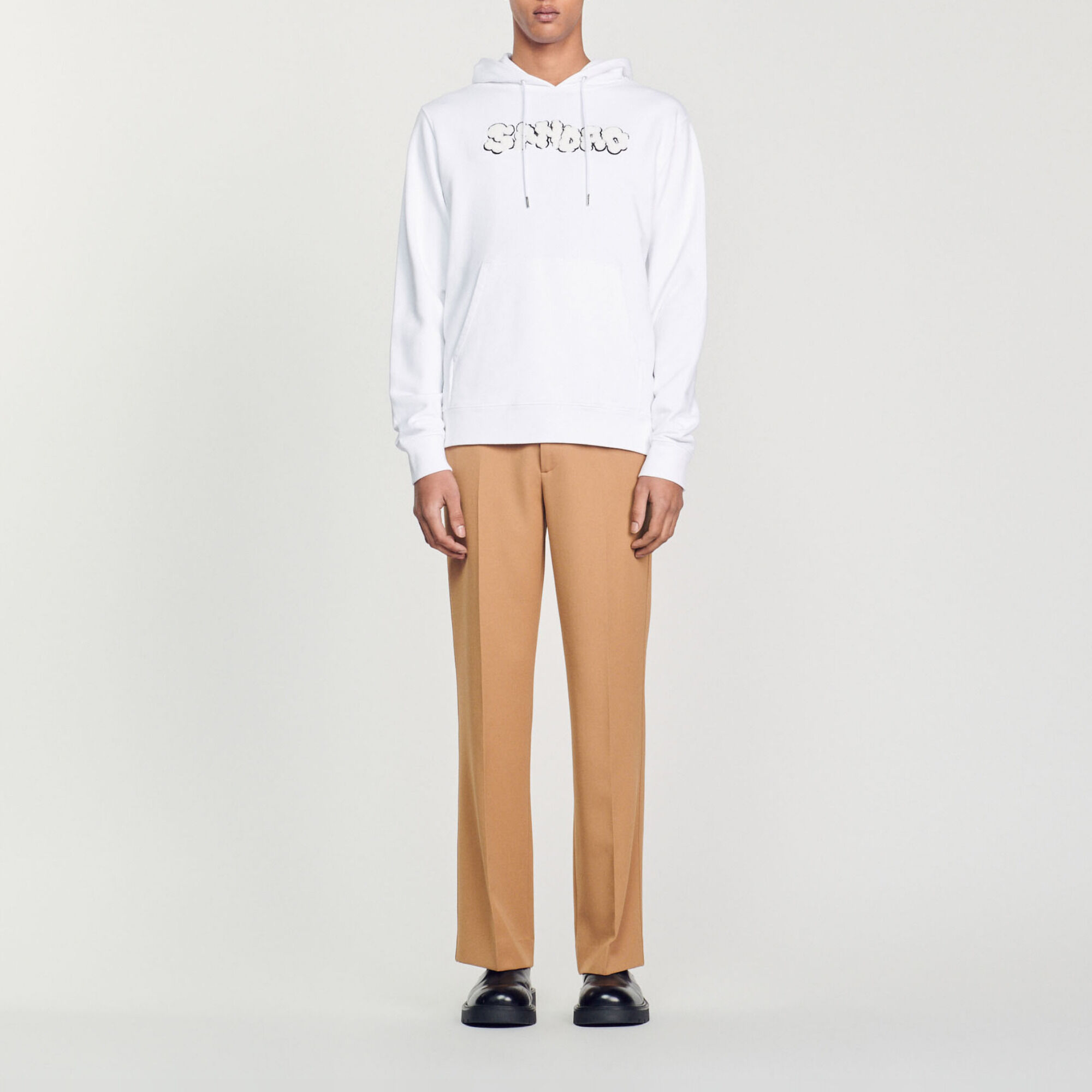 Hoody met geborduurd Sandro-logo