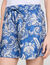 Korte short met bloemenprint
