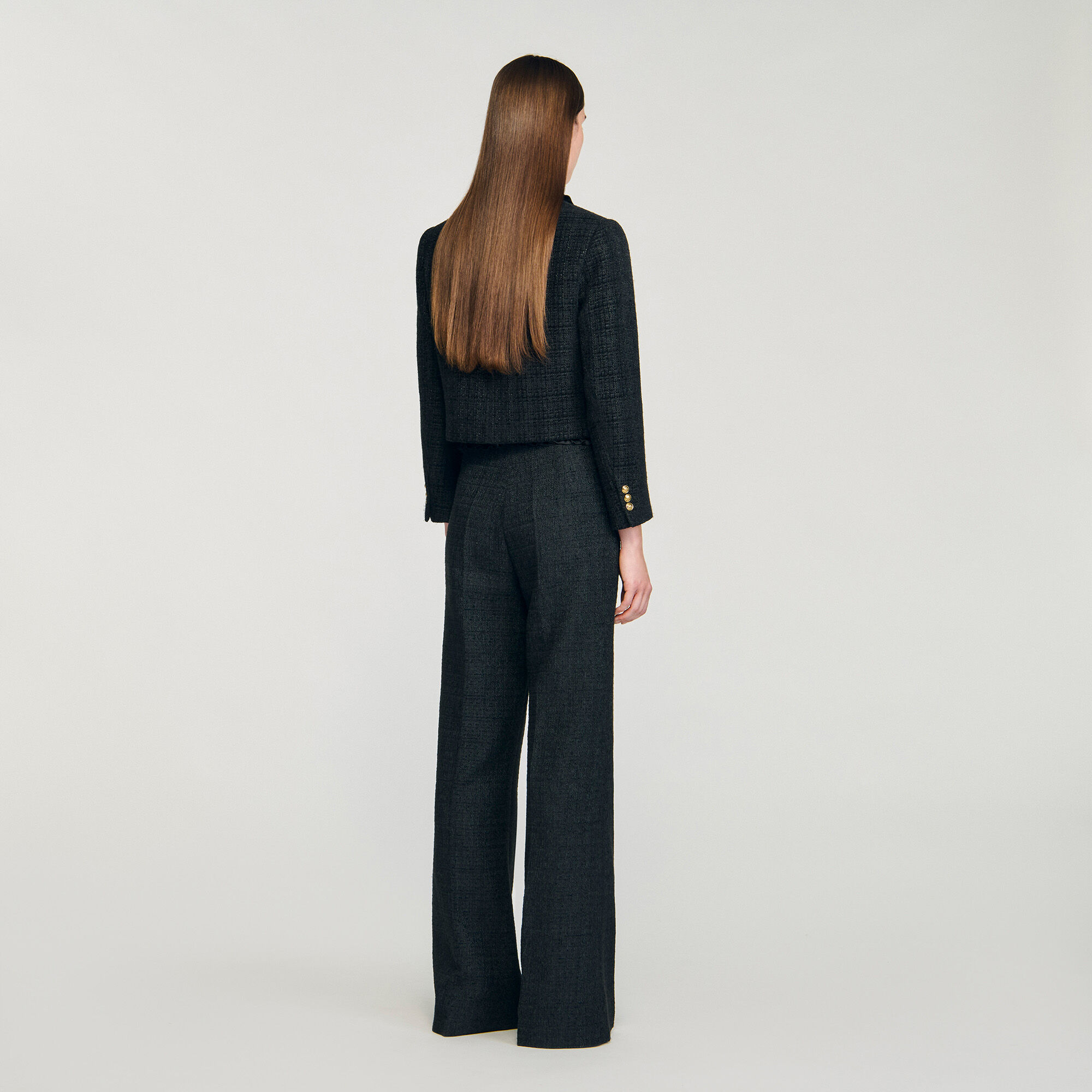 Tweed kostuumbroek