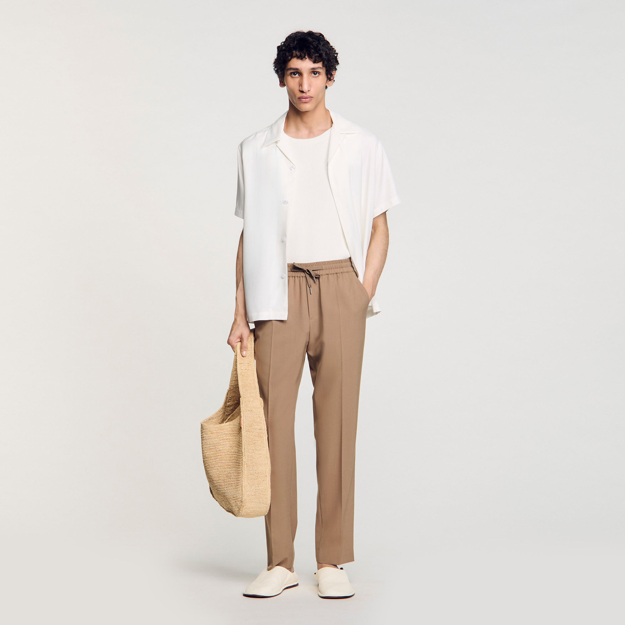 Rechte pantalon met elastiek