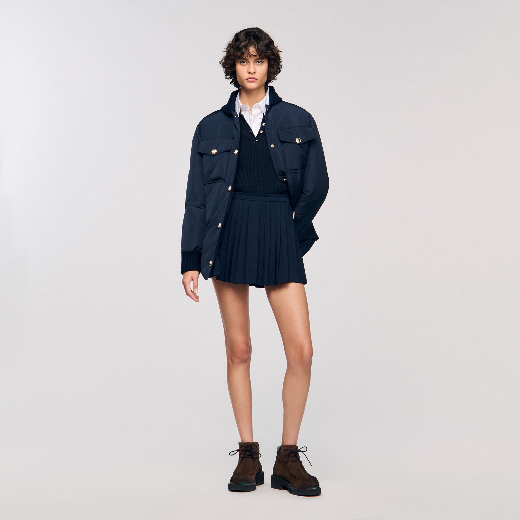 Skort met plooien