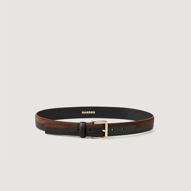 Riem leer tweekleurig