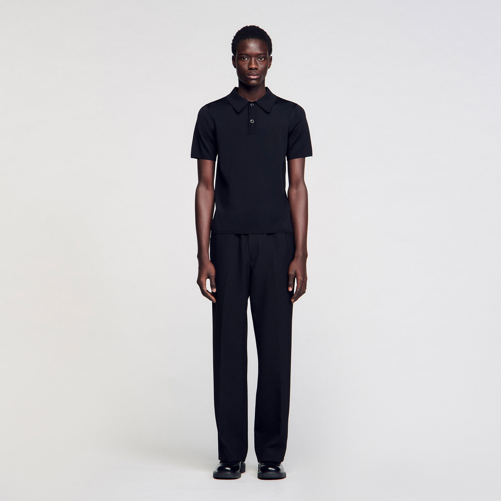 Tricot poloshirt met korte mouwen