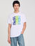 T-shirt katoen met print golven