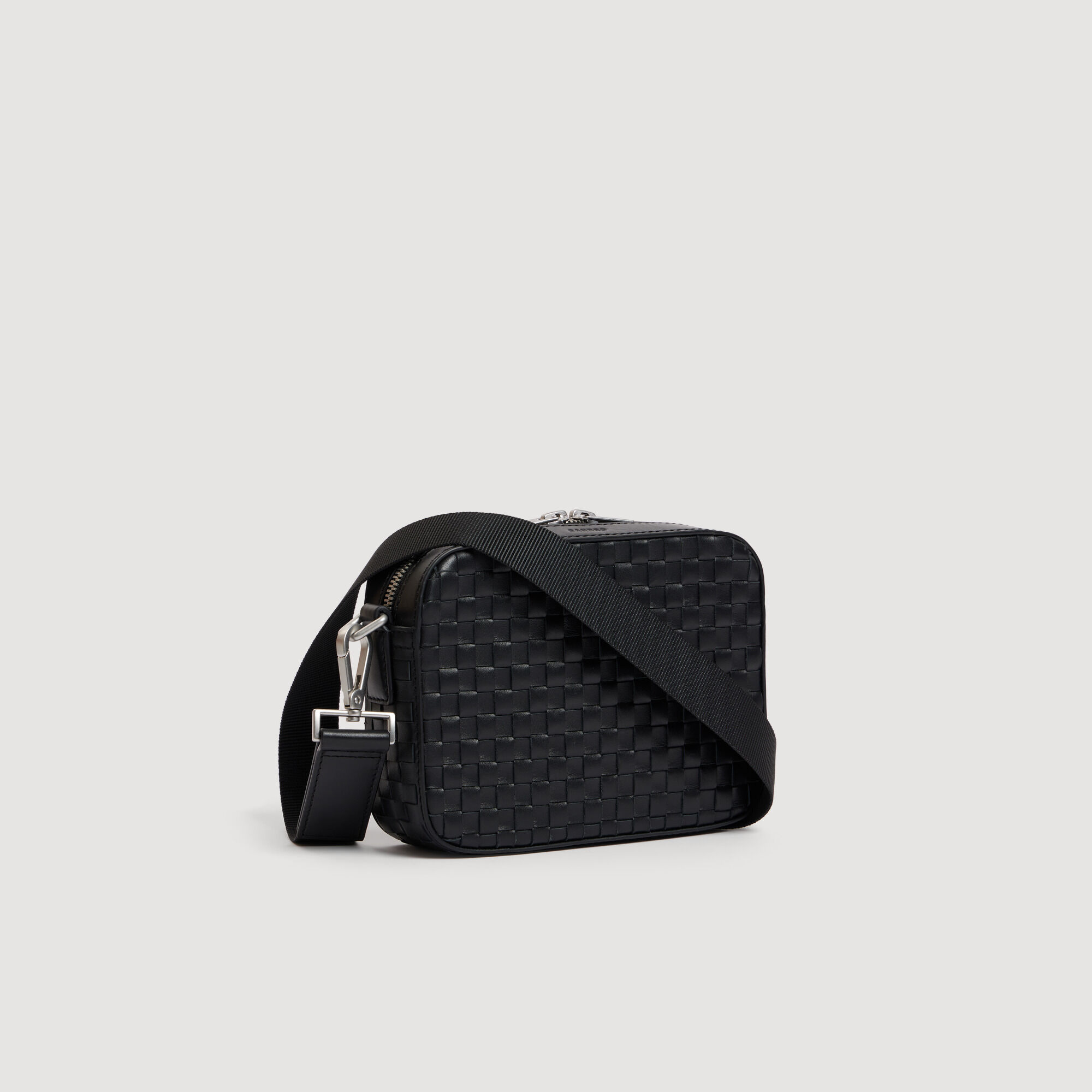Kleine tas van Saffianoleer - Man | Sandro