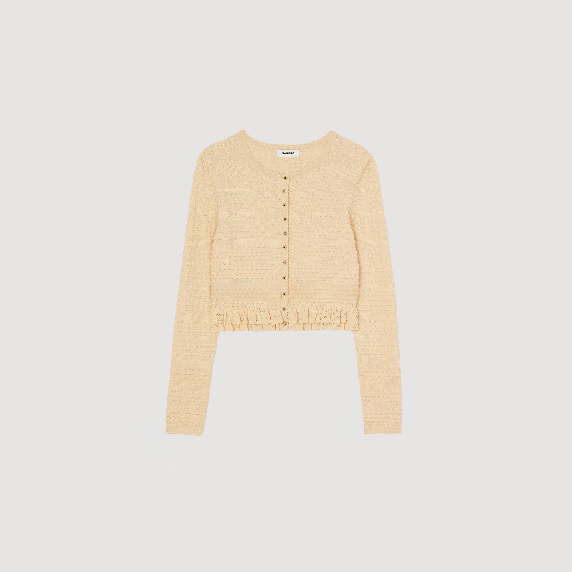 Cardigan vest met volants