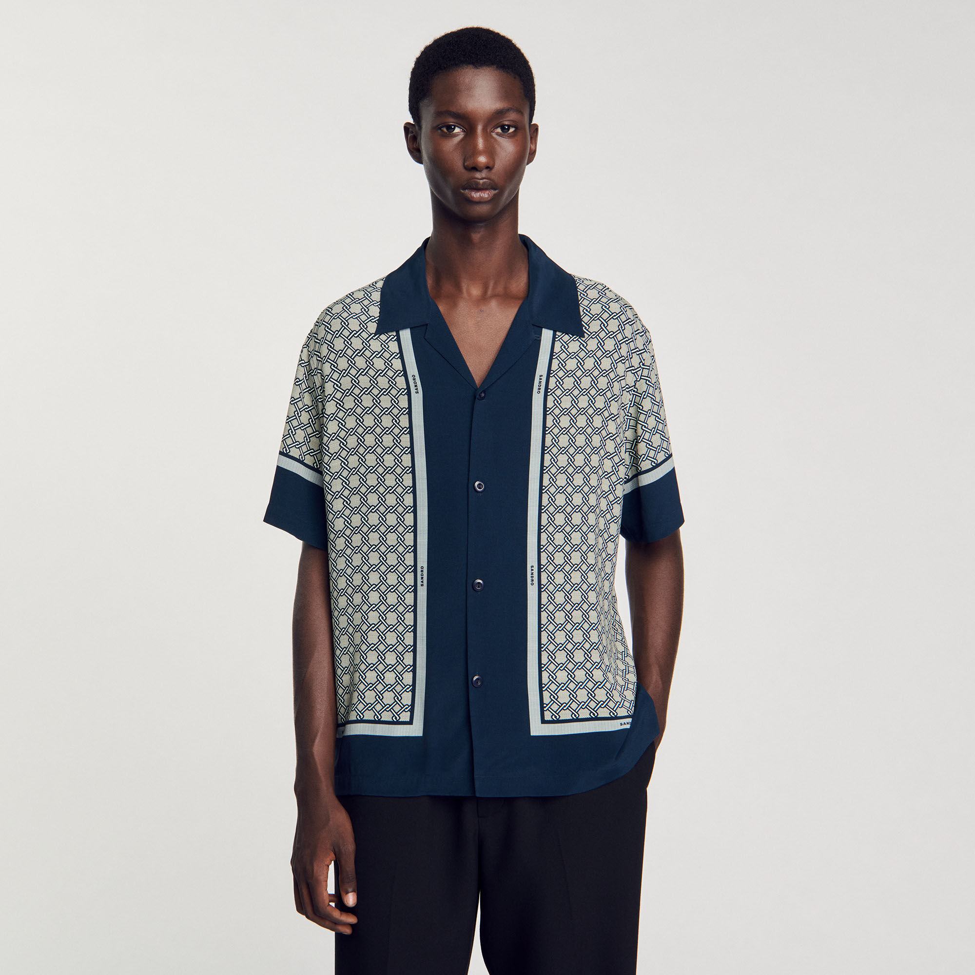 Overhemd met korte mouwen en print