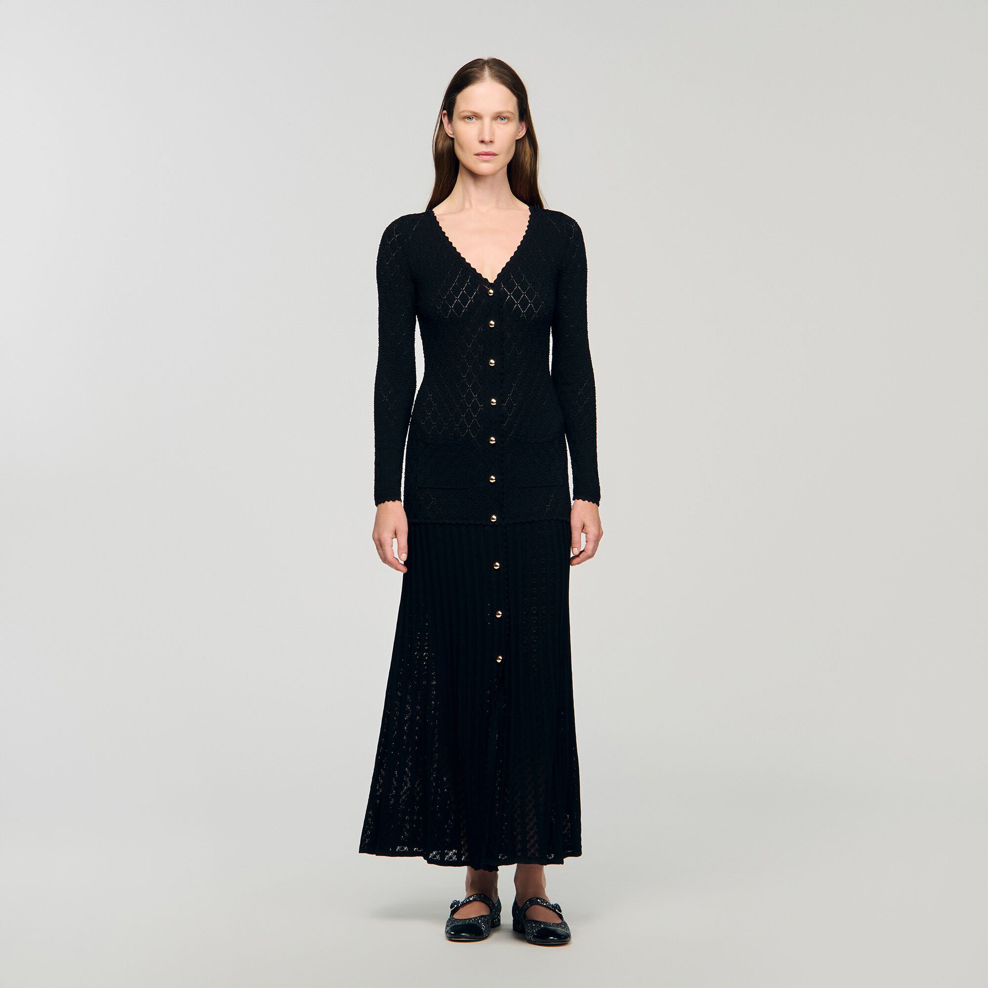 Lange jurk fantasietricot