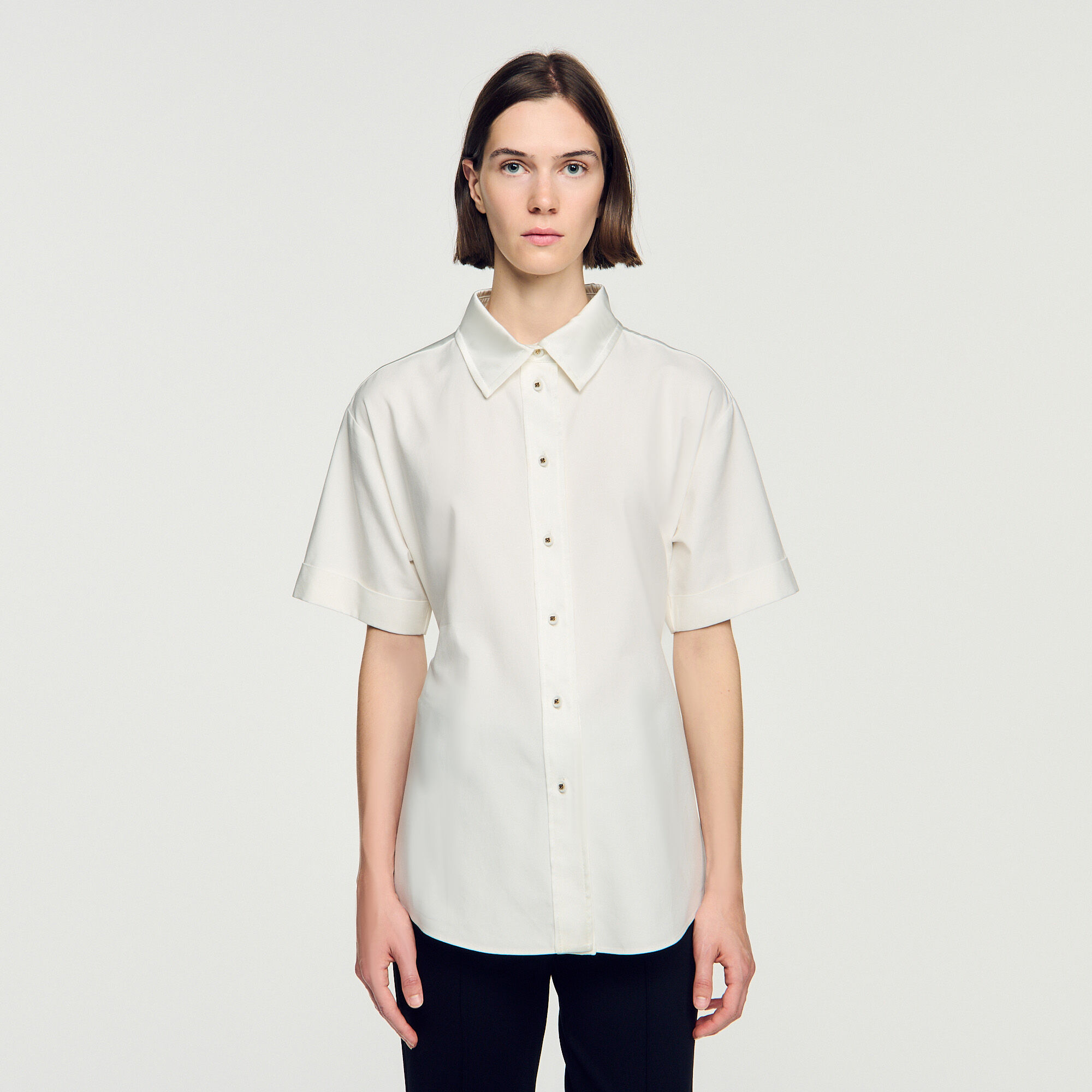 Overhemdblouse geplooid rugpand - Vrouw | Sandro