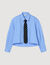 Korte blouse met afneembare das