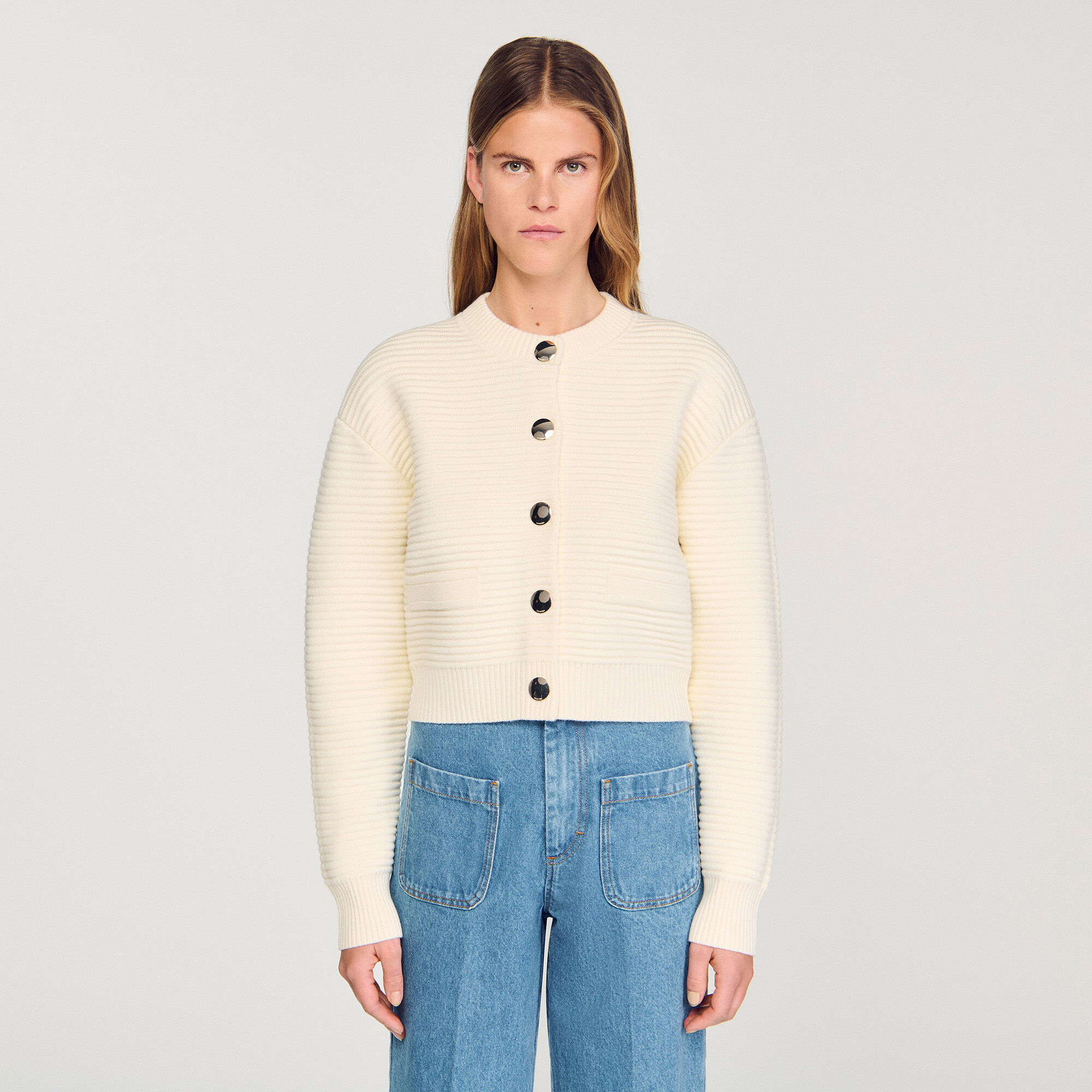 Cardigan vest textuur breisel