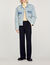 Denim jack van joggingstof