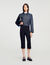 Denim getailleerde blazer
