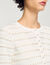 Cardigan vest kort met parels