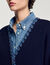 Cardigan vest met denim