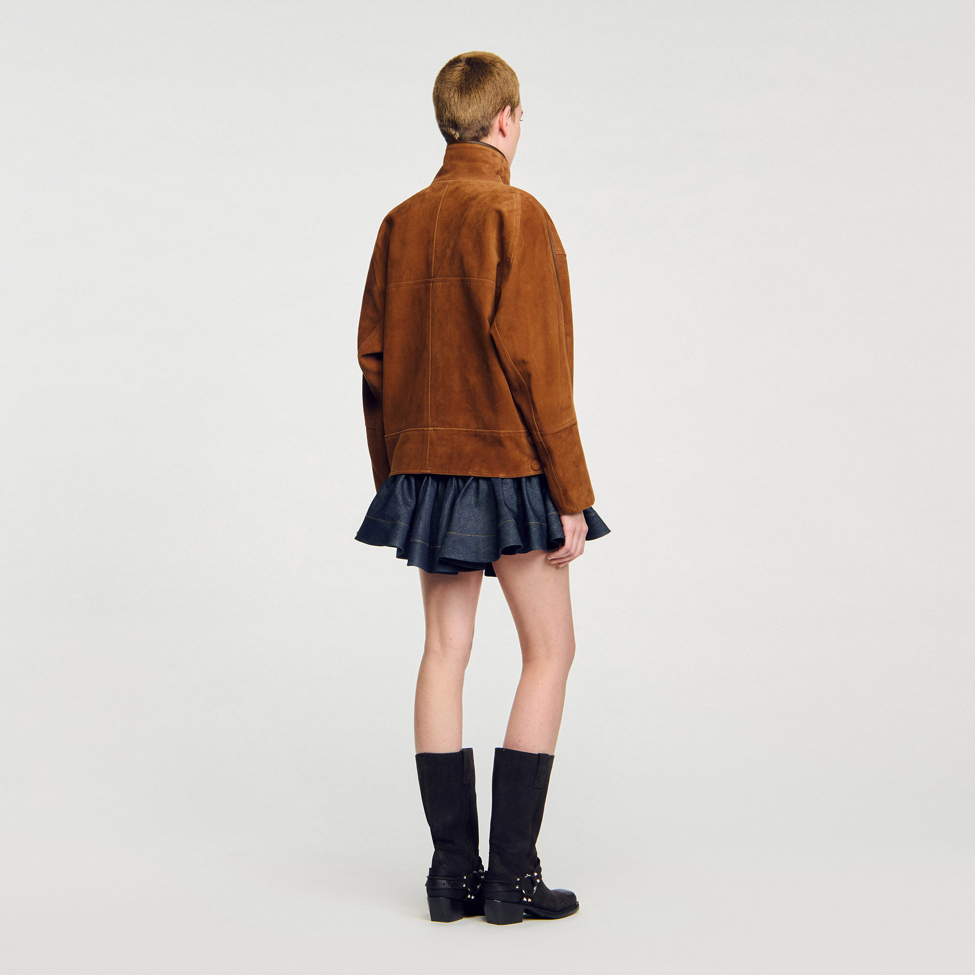 Oversized suède jack