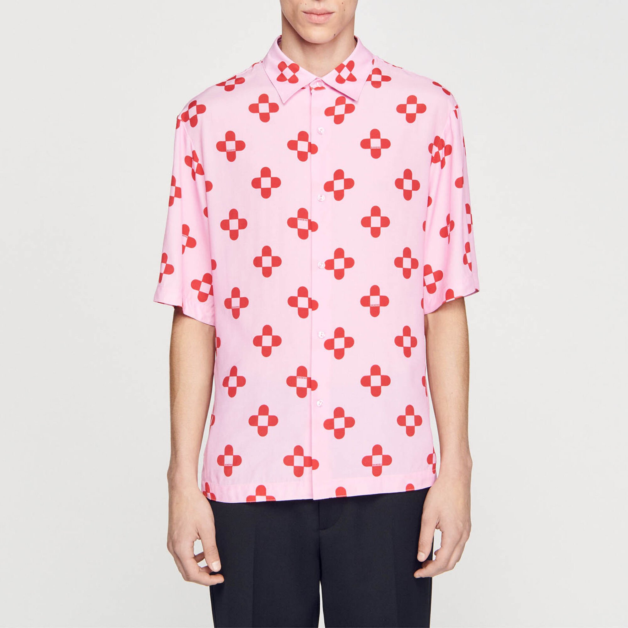Overhemd Cross Flower korte mouwen