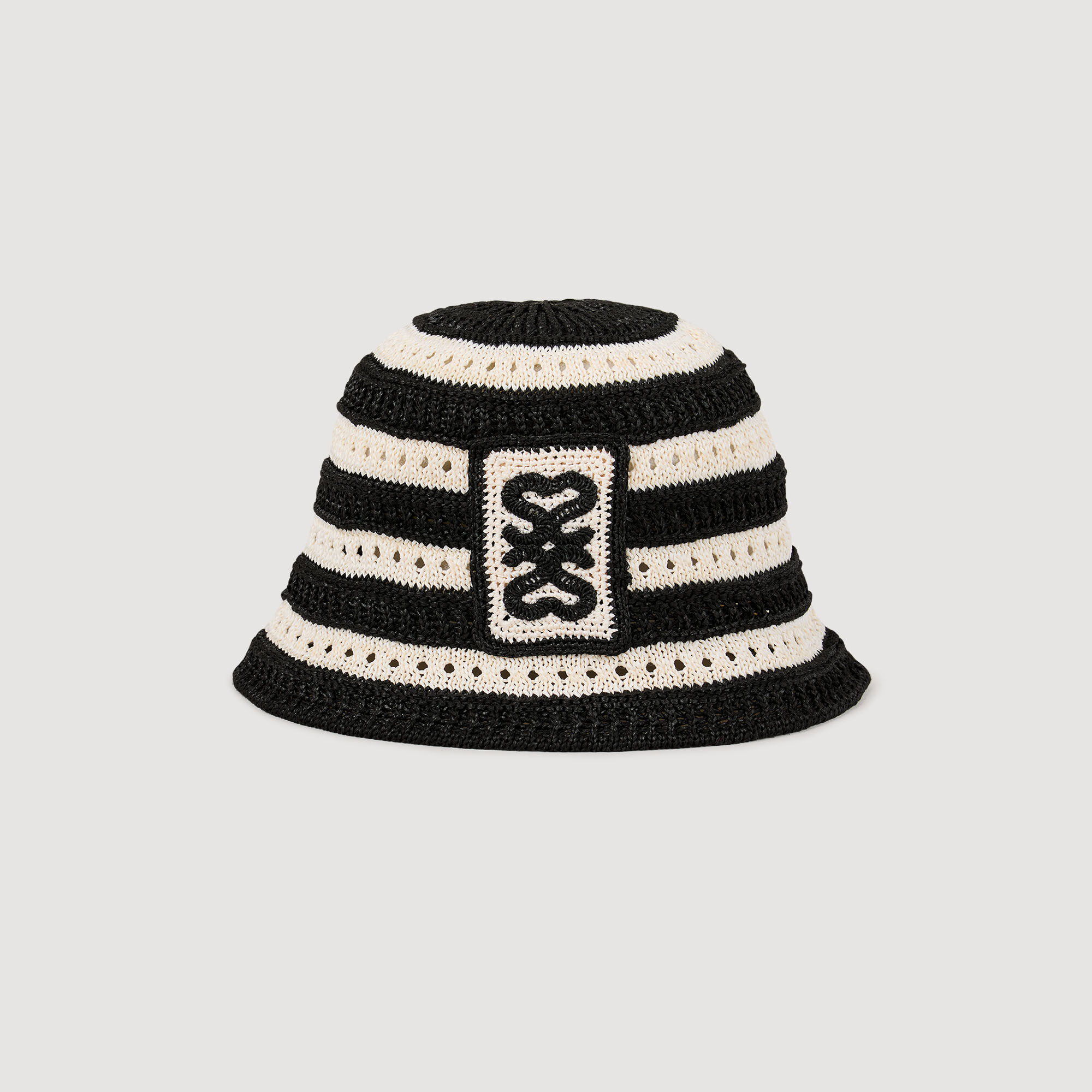 Bucket hat gehaakt gestreept