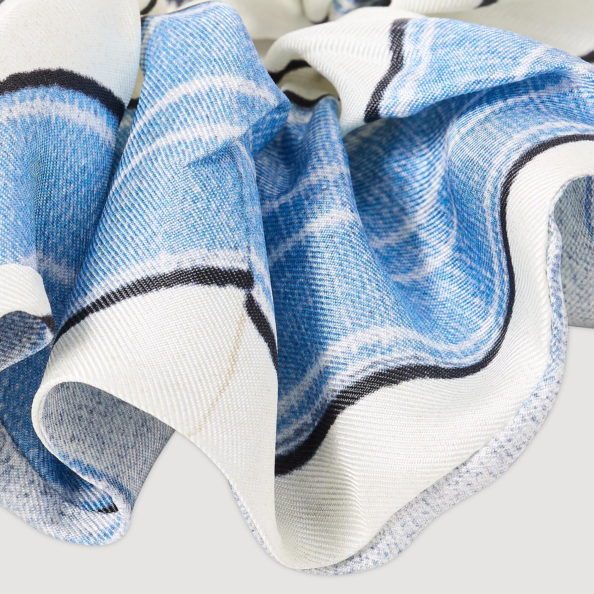 Scrunchie zijde gestreepte print