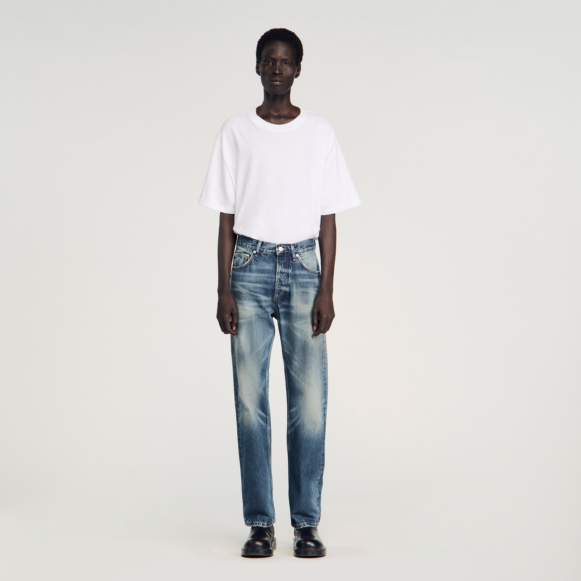 Jeans regular fit stone washed
