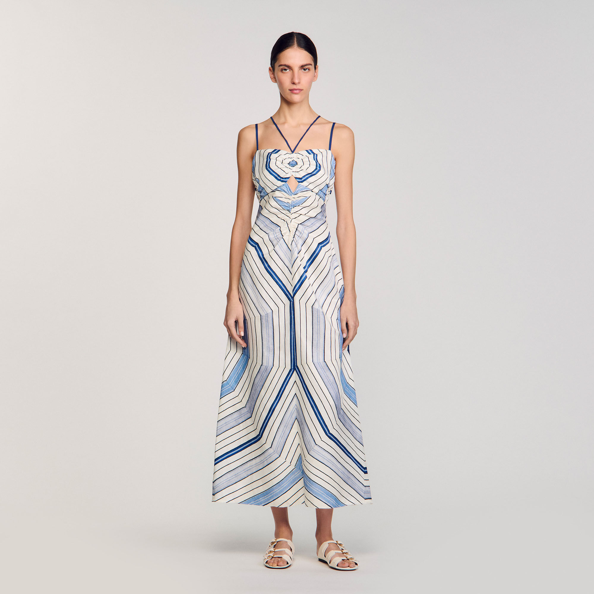 Lange jurk met Spirales-print