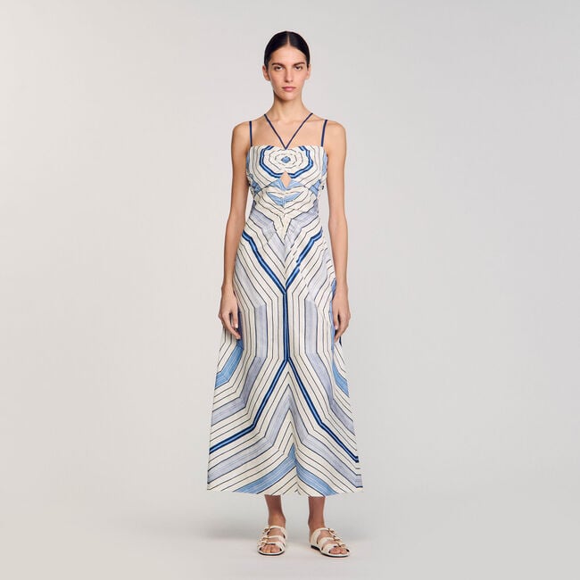 Lange jurk met Spirales-print