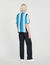 Soepelvallende strepenblouse, korte mouw