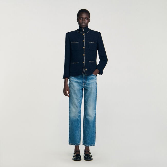 Tweed jasje met siergalons