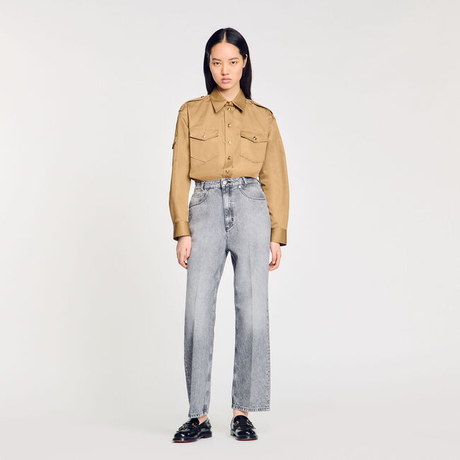 Rechte jeans met lage taille