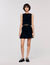 Korte tricot top met ruche