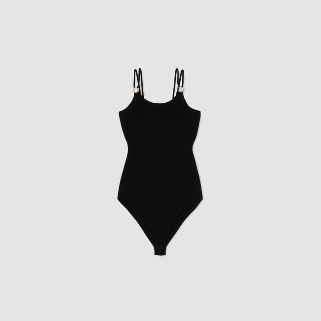Body tricot met sieraad details