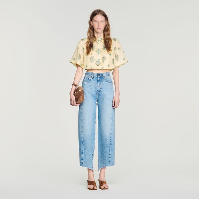 Korte top paisley print