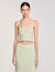 Korte top tricot stras