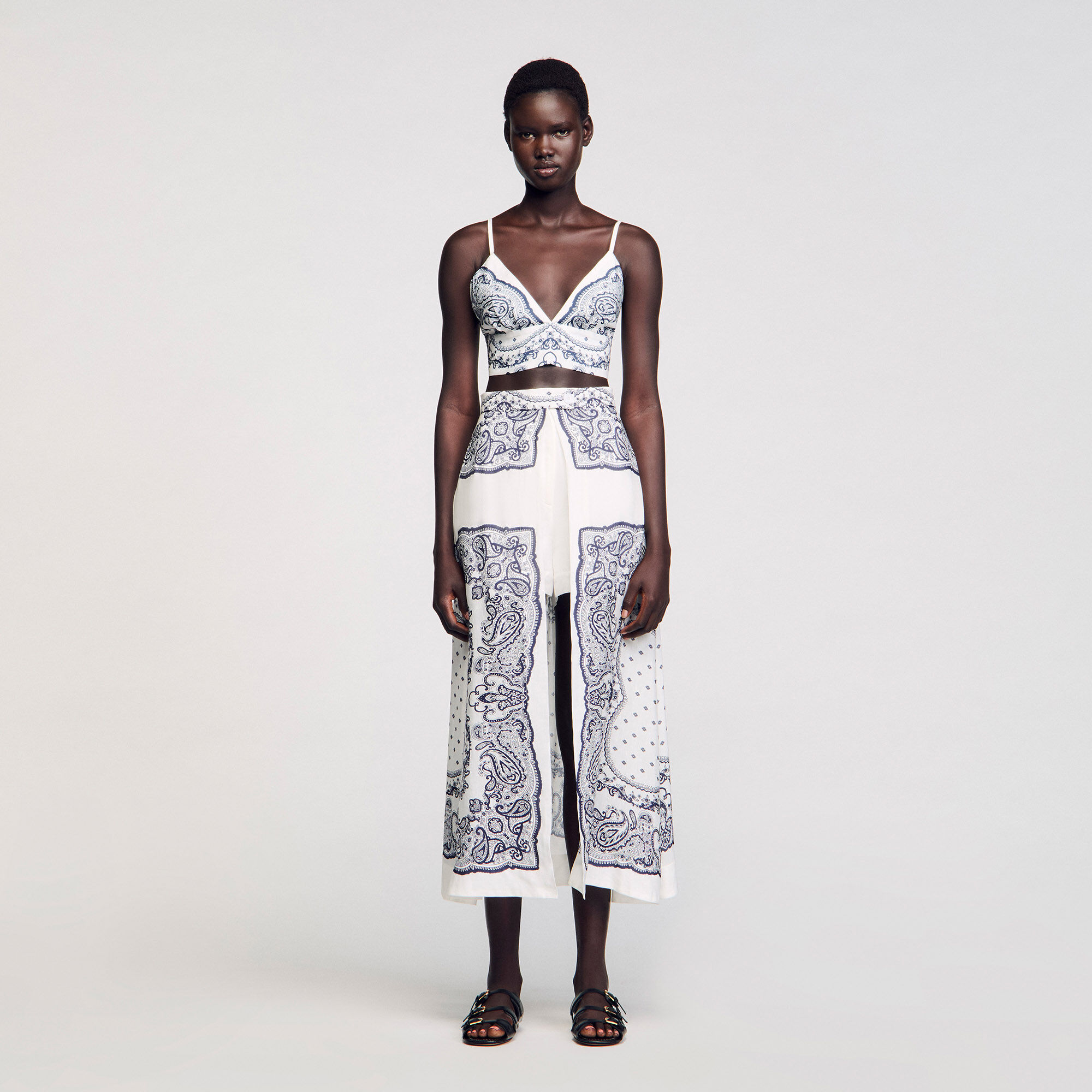 Korte top bandana print