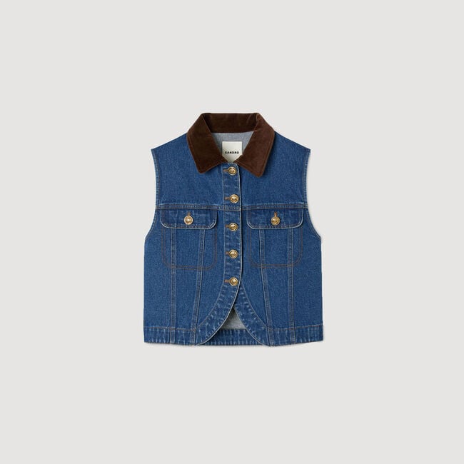 Mouwloos denim jack