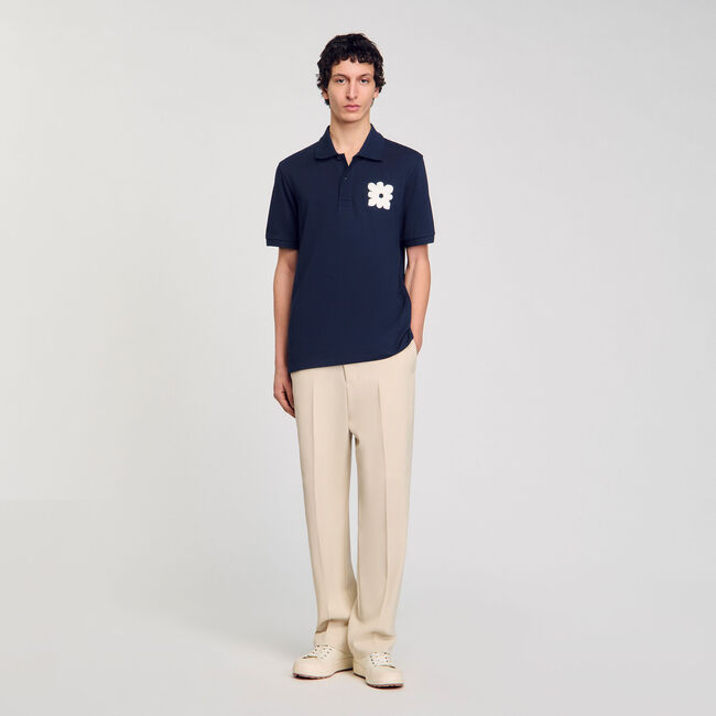 Poloshirt met bloemmotief