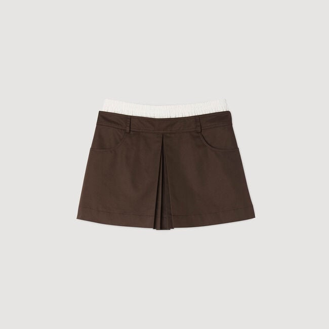 Skort met plooi