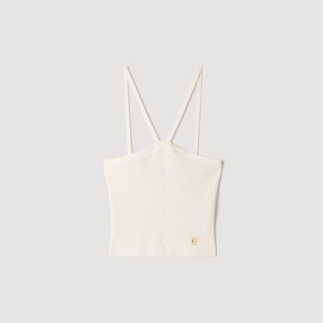 Korte ribgebreide top