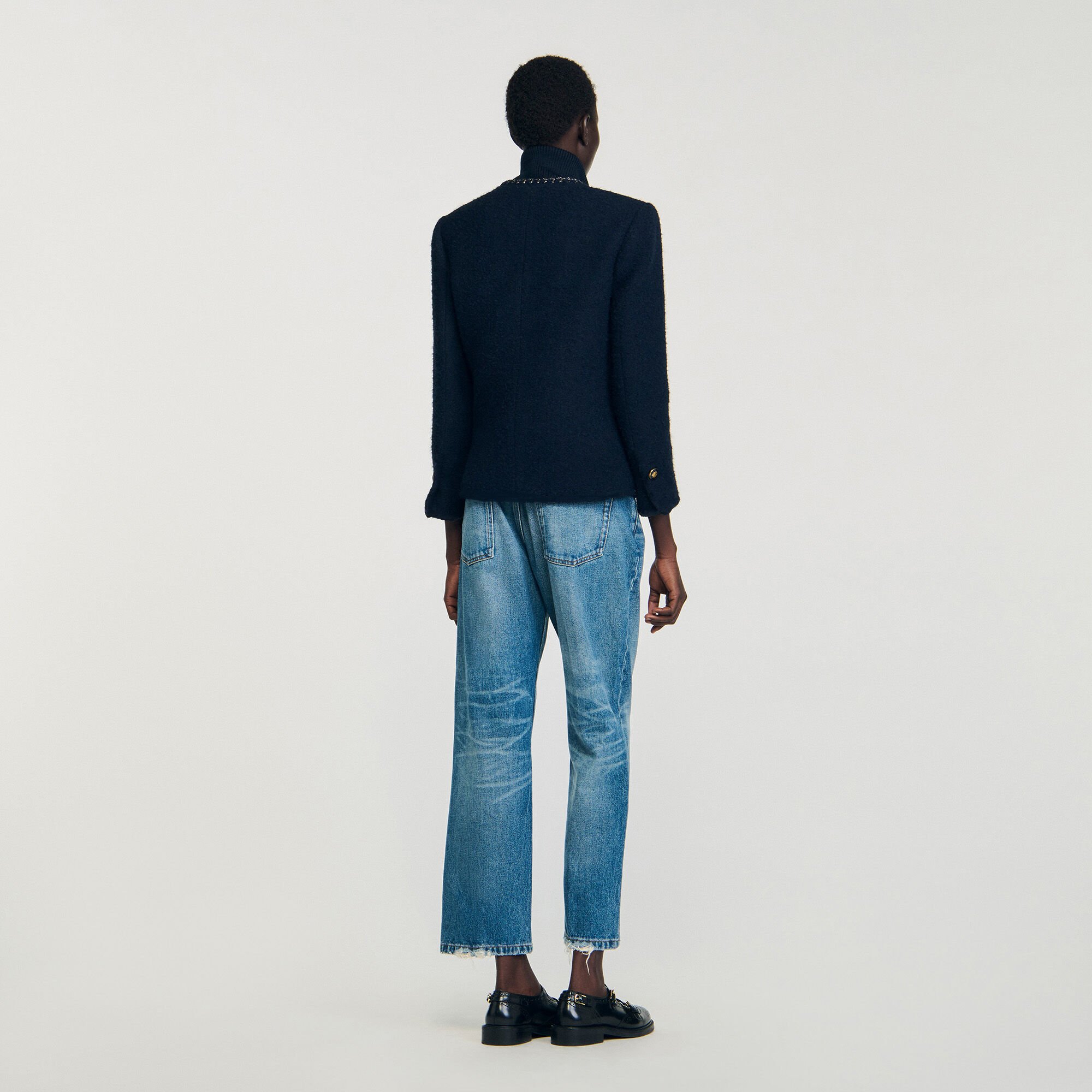 Tweed jasje met siergalons