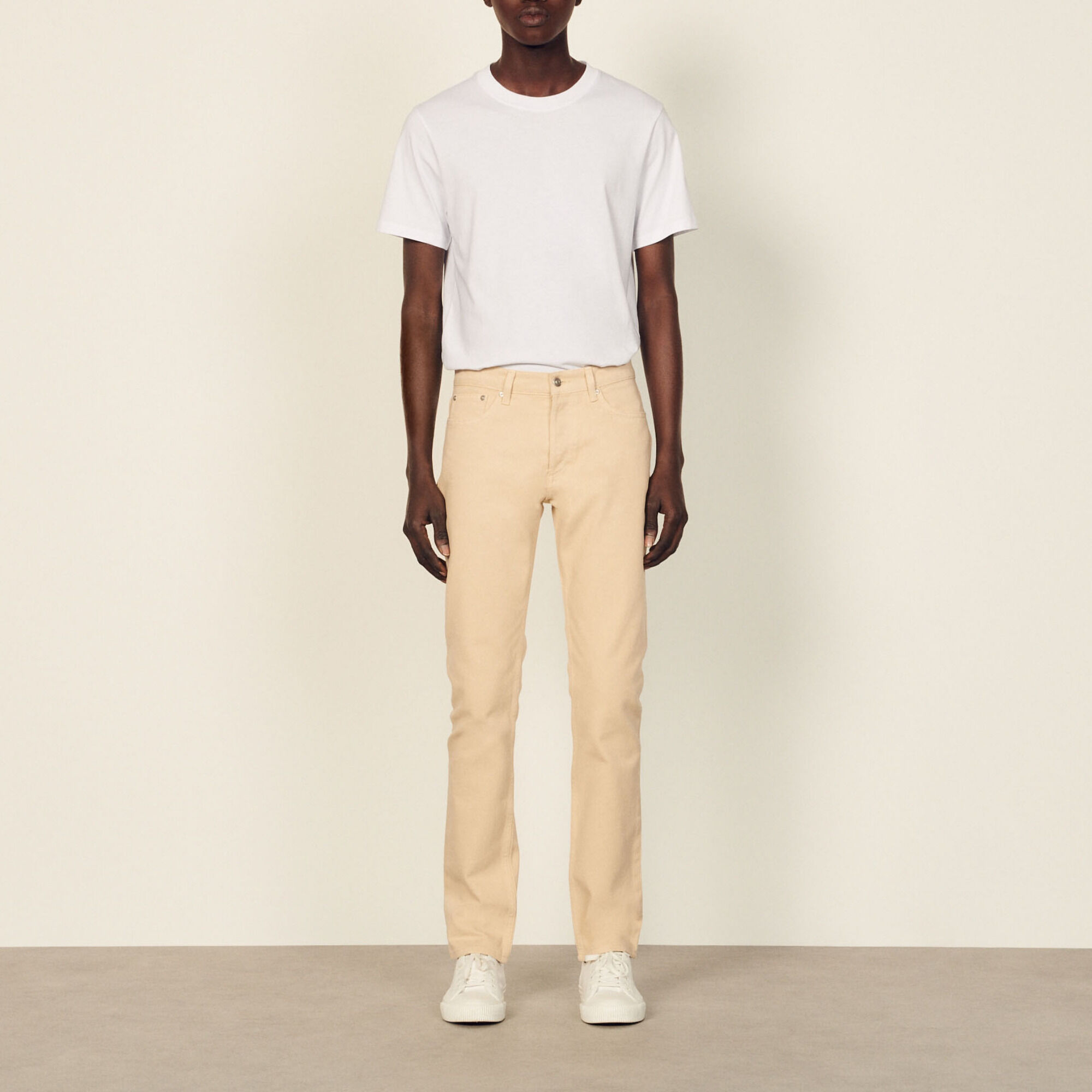 Katoenen slim fit jeansbroek