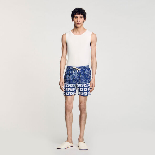 Zwemshort met bloemenprint