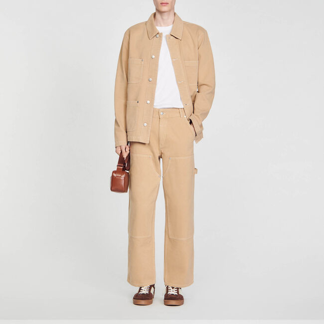 Carpenter jeans van katoenen canvas