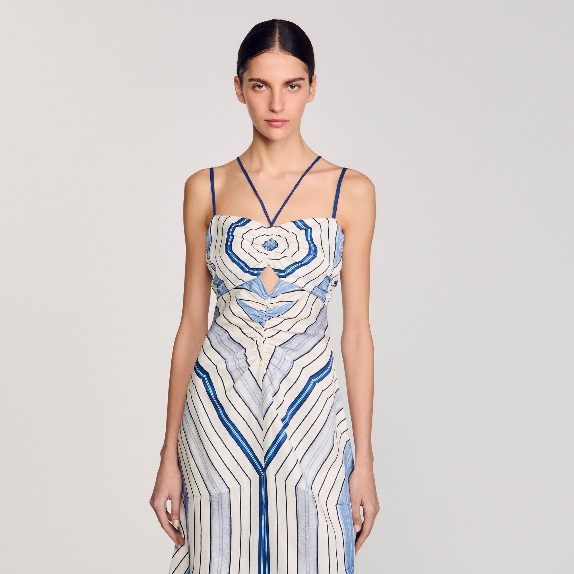 Lange jurk met Spirales-print