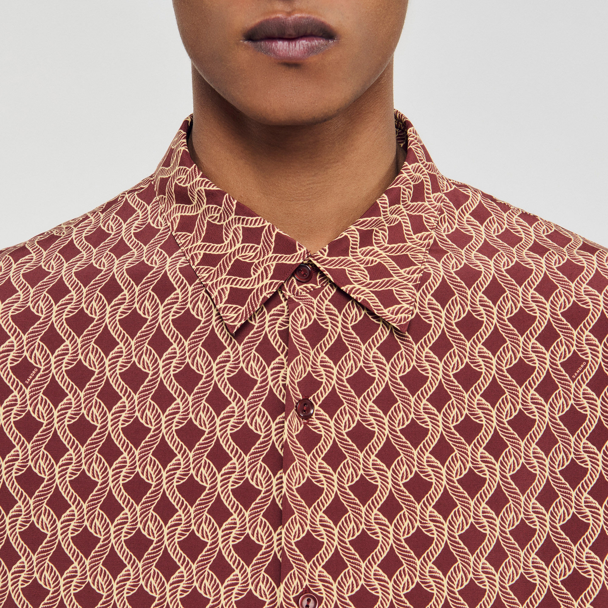 Overhemd met touwprint